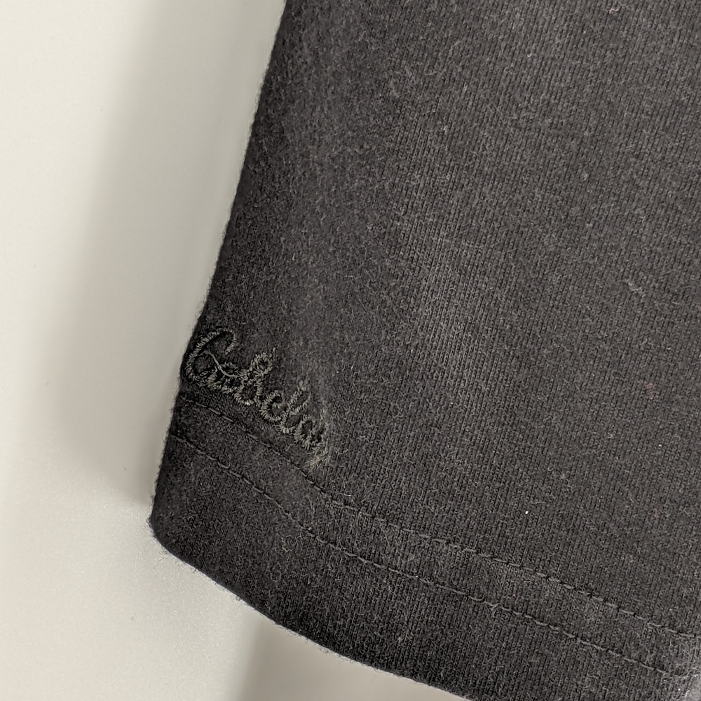 Cabela's Black Tee Shirt Dress Long Sleeve Modal Cotton Blend Stretch Pullover M - Picture 3 of 12